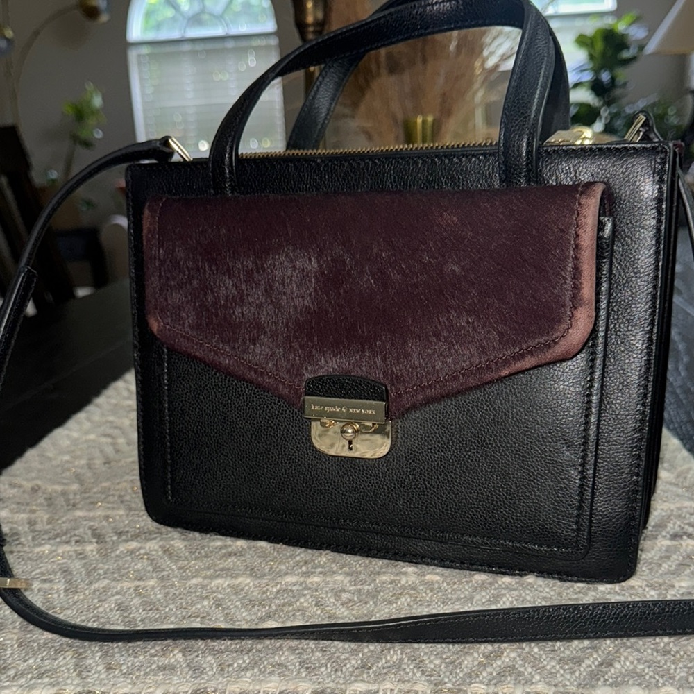 Kate Spade Black and Brown Crossbody Bag